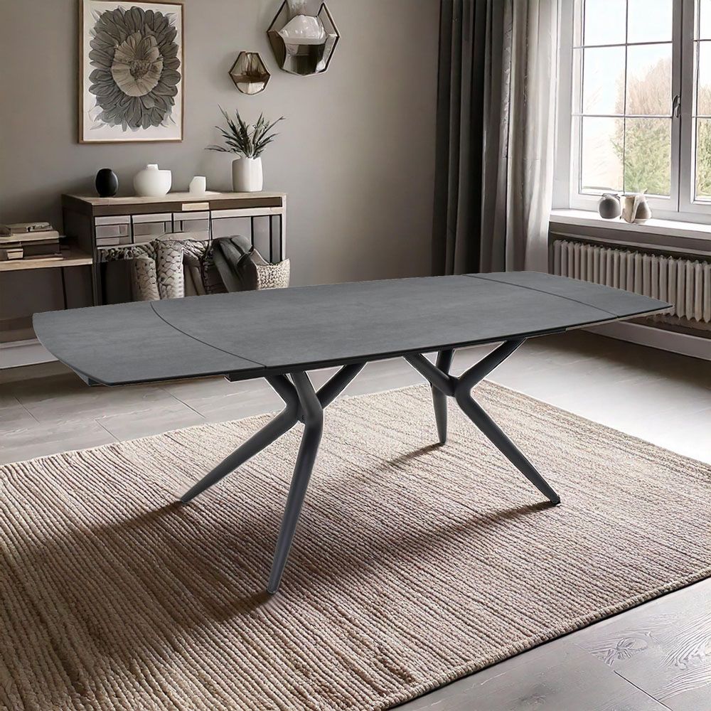 Oakwood Ectasy Ceramic Extendable Dining Table - Dolphin