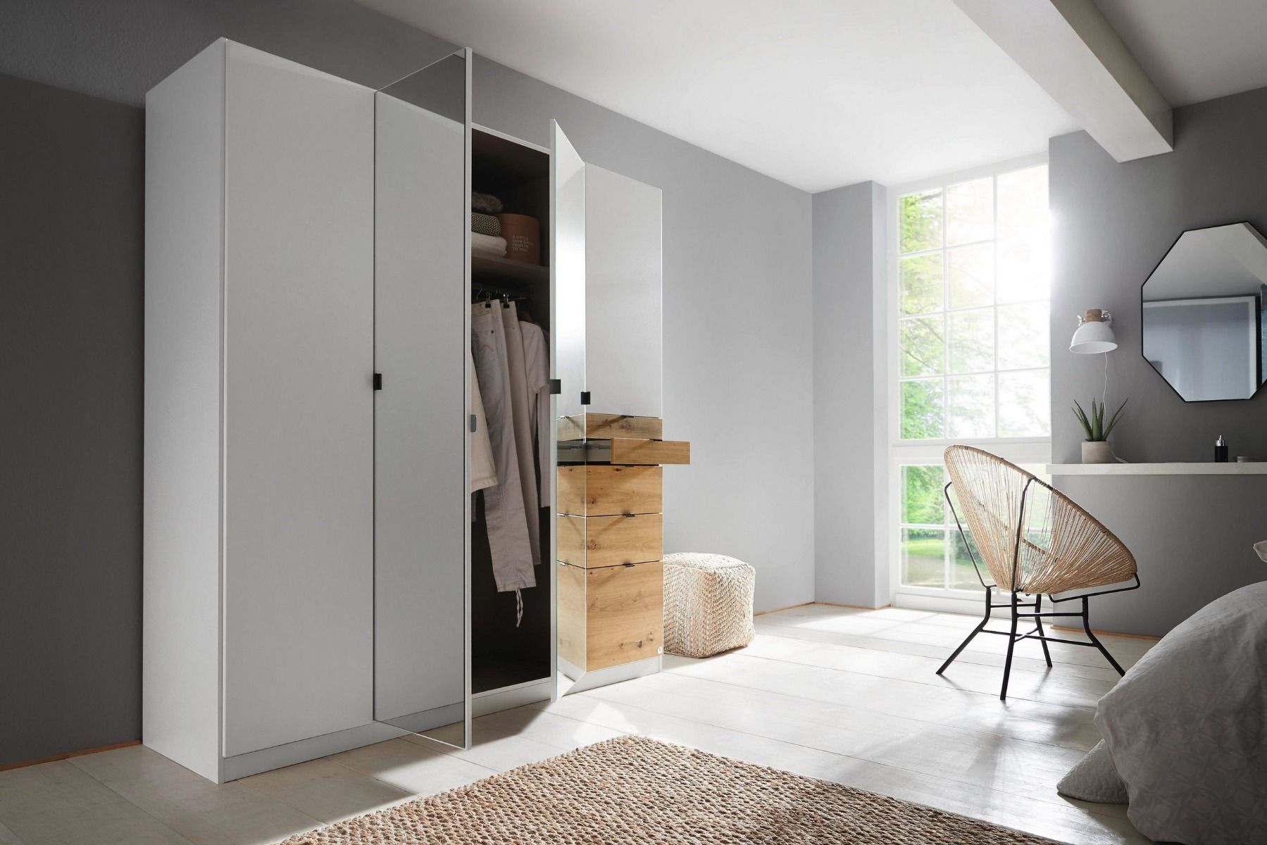 Oakwood Rauch Ontario 4 Door Combi Wardrobe