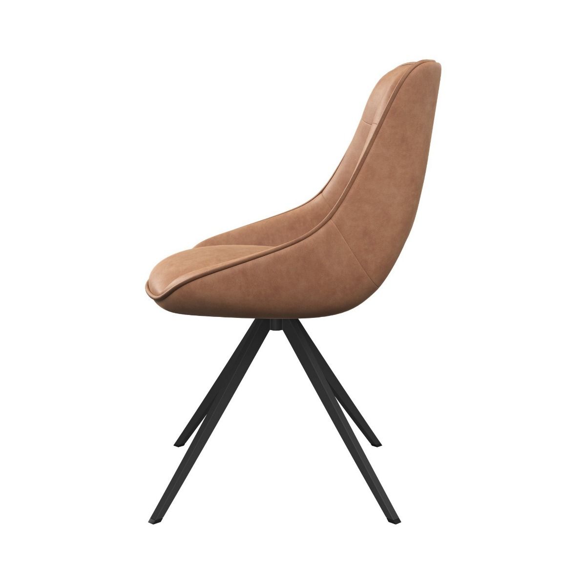 Oakwood 2x Cerella Swivel Leather Dining Chairs