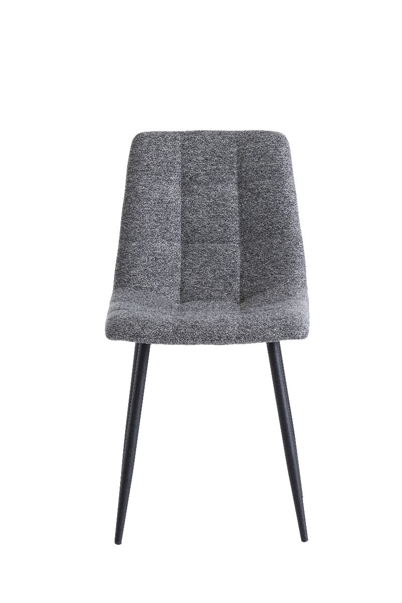 Oakwood Asme Fabric Dining Chairs - Dark Grey