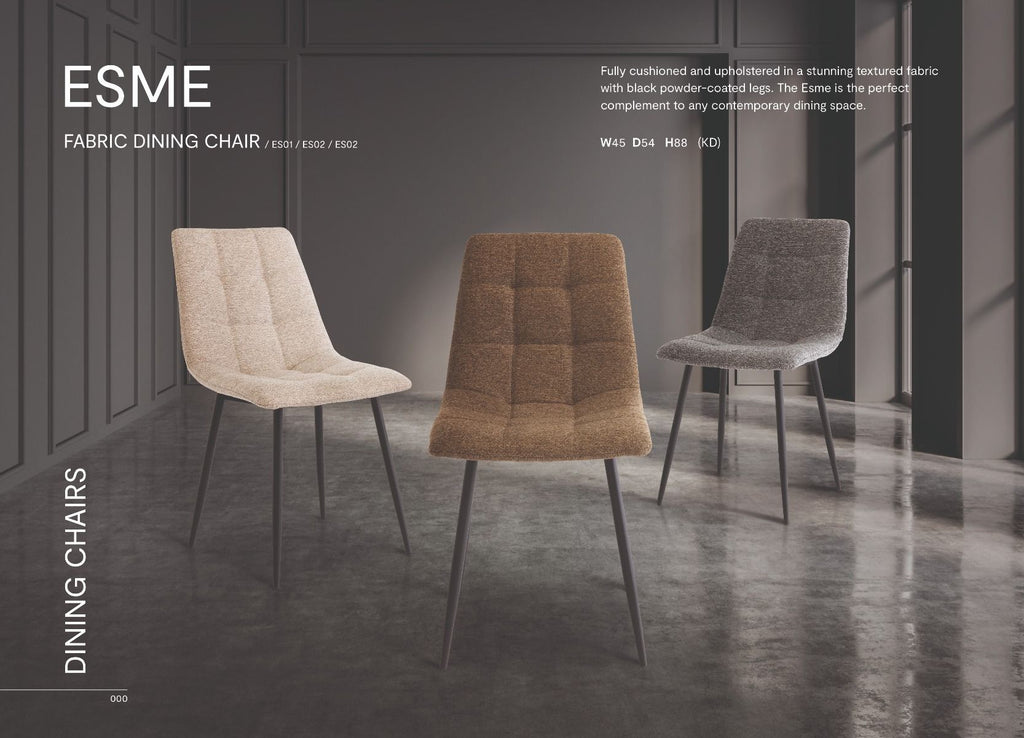 Oakwood Asme Fabric Dining Chairs - Olive