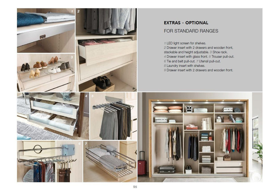 Oakwood Wiemann Quito Champagne and Champagne Glass With Mirror 4 Door Wardrobe - 200CM