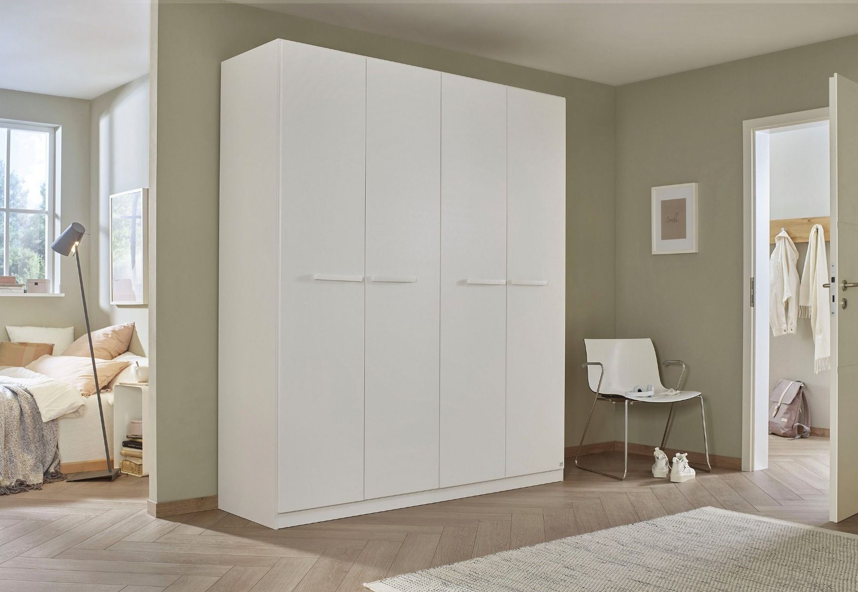 Oakwood Rauch Modi Alpine White 4 Door Hinged Wardrobe