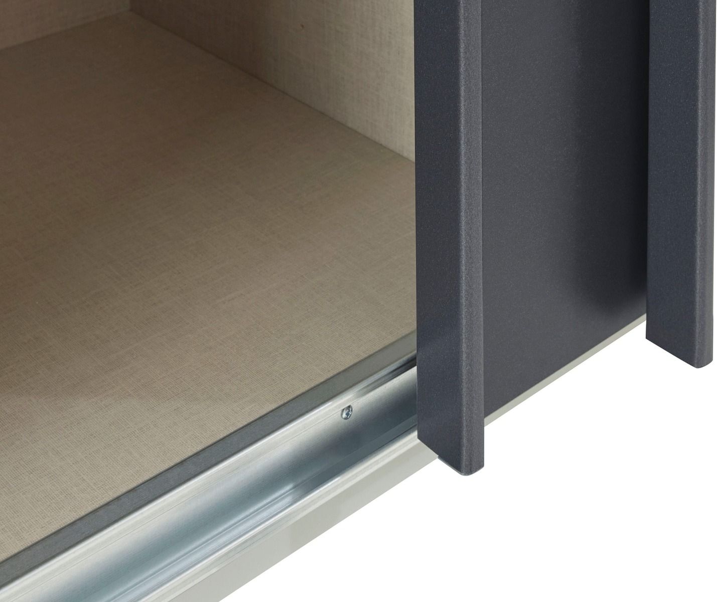 Oakwood Rauch Marburg Metallic Grey 271 CM Sliding  Wardrobe