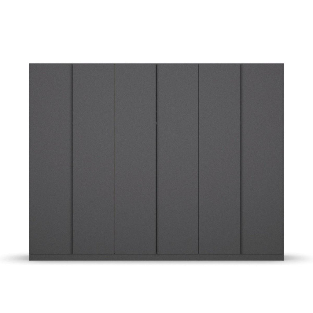 Oakwood Rauch Monostar Metallic Grey 6 Door Hinged Wardrobe W271CM