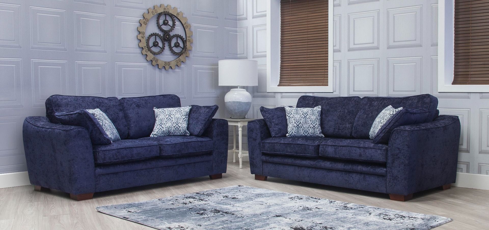 Oakwood Napoli Fabric Upholstered 3 Seater Sofa