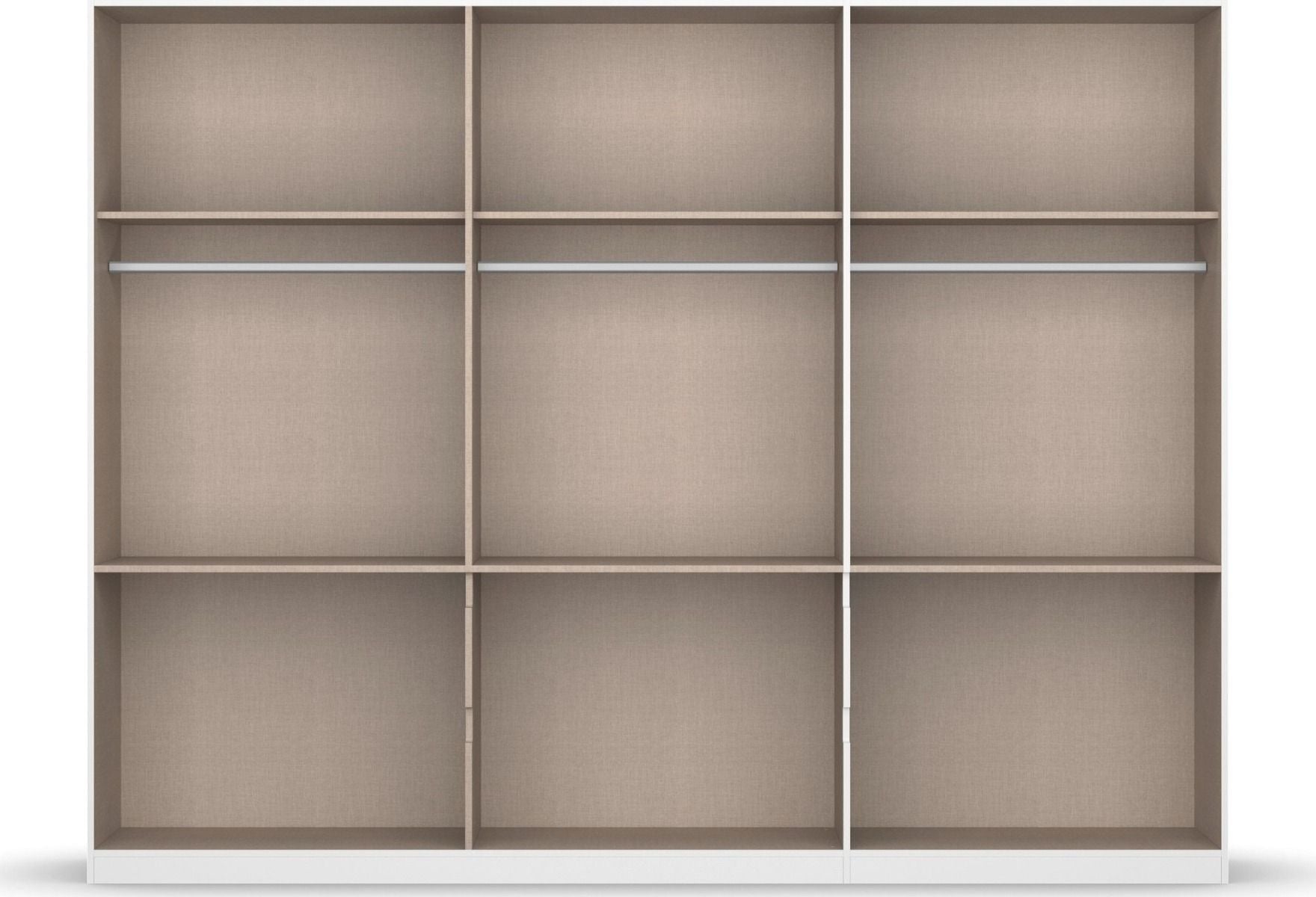 Oakwood Rauch Winnipeg Alpine White 6 Door 6 Drawers Wardrobe - Mirror Doors