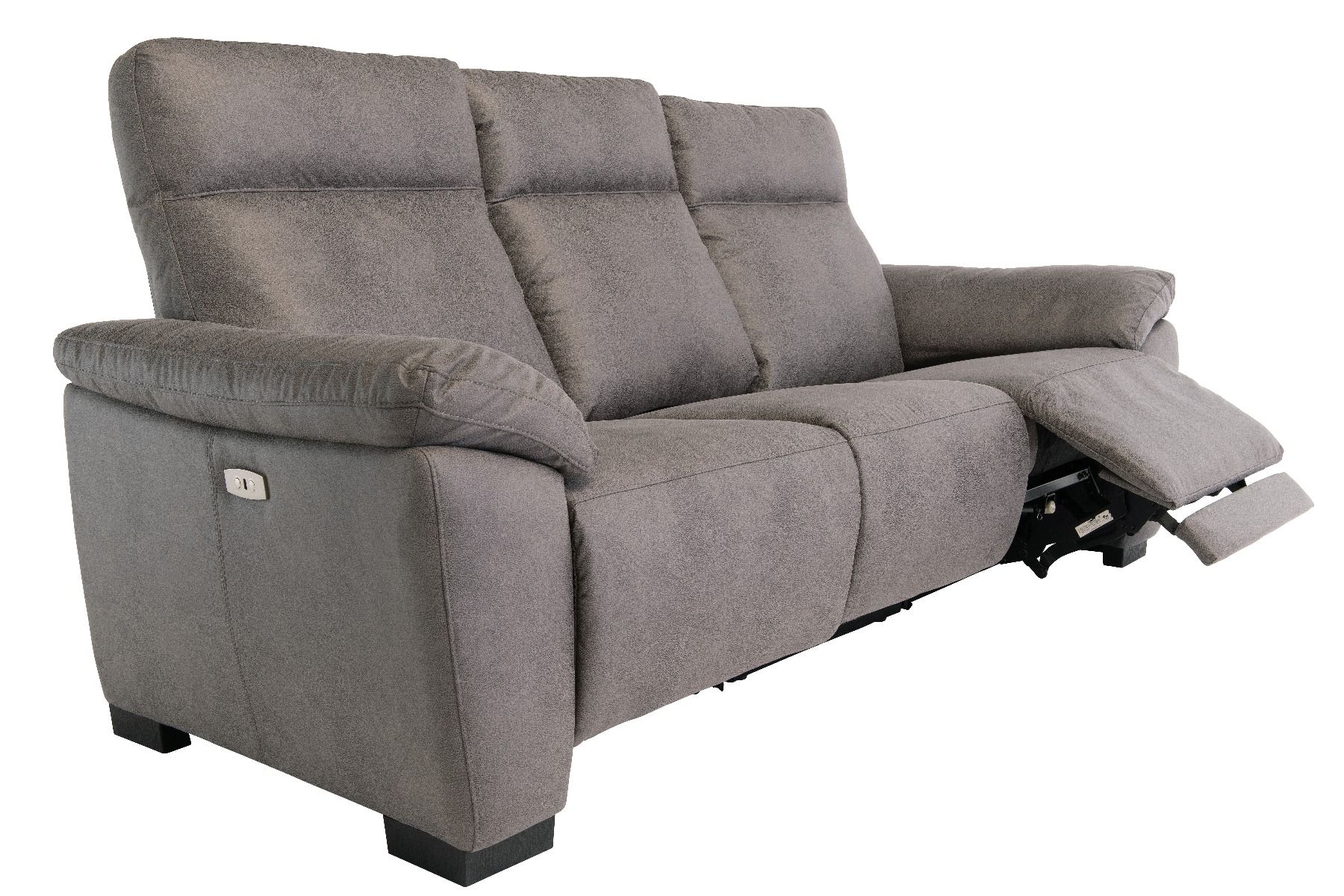 Oakwood Farrah Soft Touch fabric  3 Seater Electric Recliner Sofa