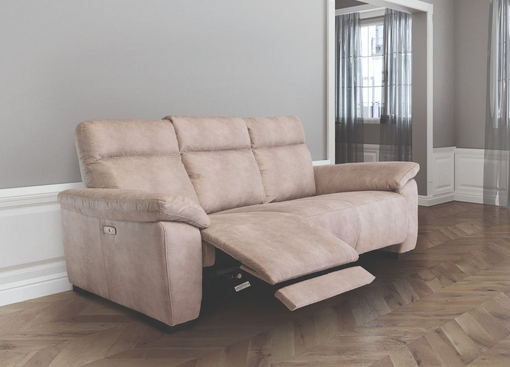 Oakwood Farrah Soft Touch fabric Arm Chair Electric Recliner Sofa