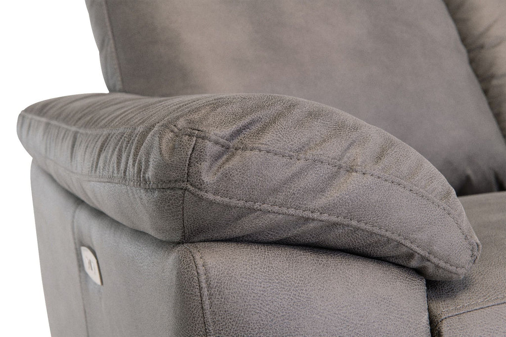 Oakwood Farrah Soft Touch fabric 2 Seater Electric Recliner Sofa