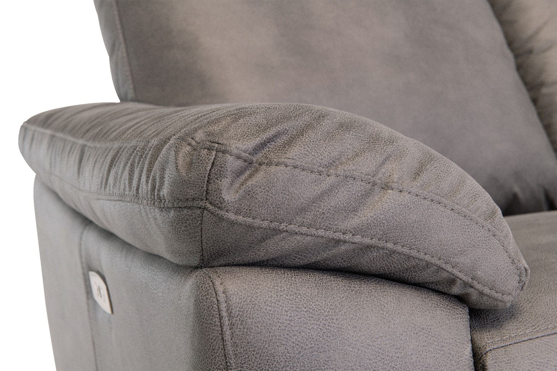 Oakwood Farrah Soft Touch fabric Arm Chair Electric Recliner Sofa