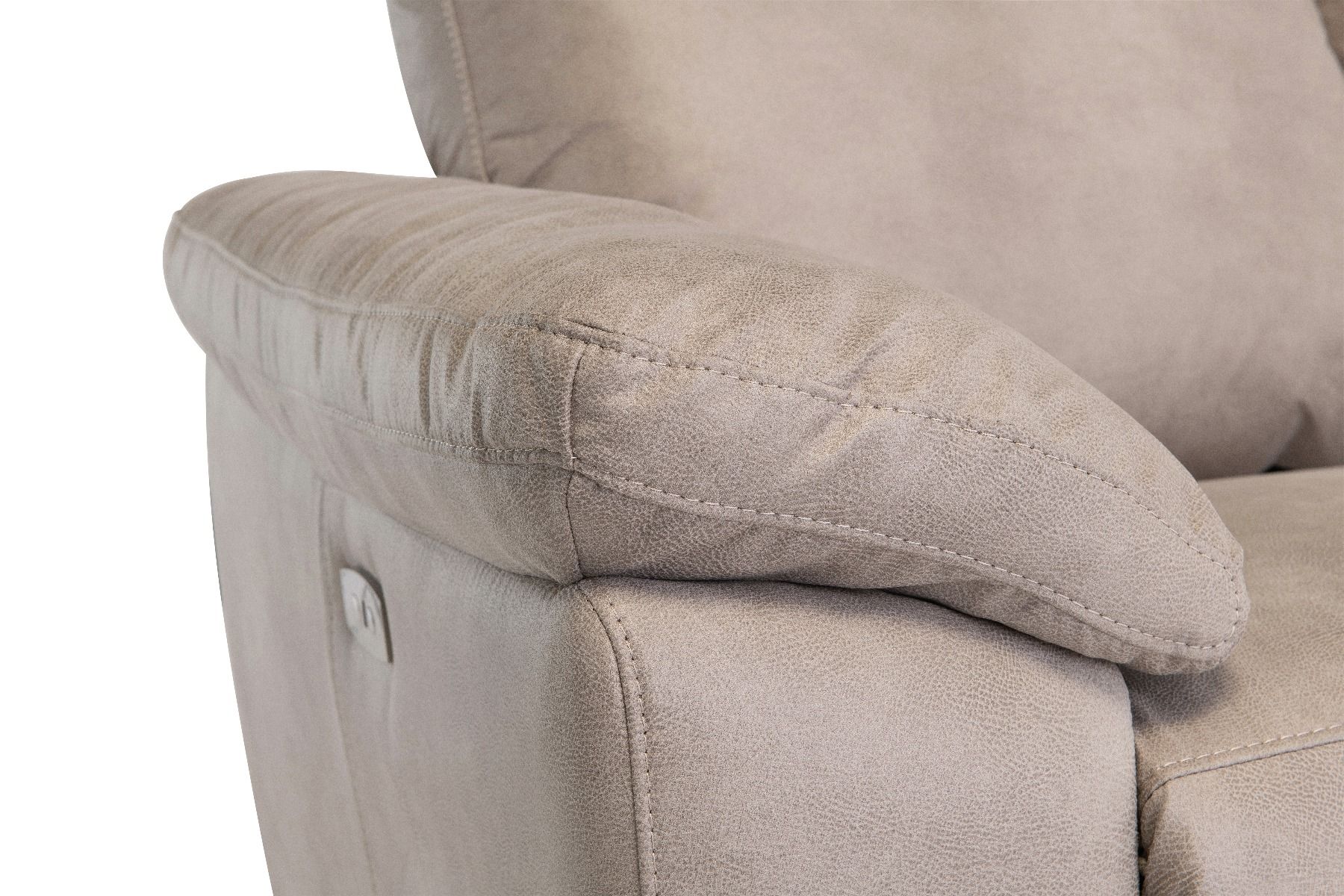 Oakwood Farrah Soft Touch fabric Arm Chair Electric Recliner Sofa
