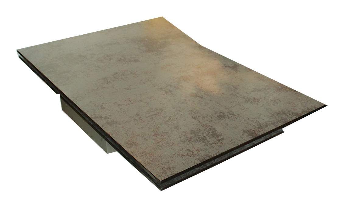Oakwood Fellino Dark Grey Glazed Glass Top Ext Dining Table
