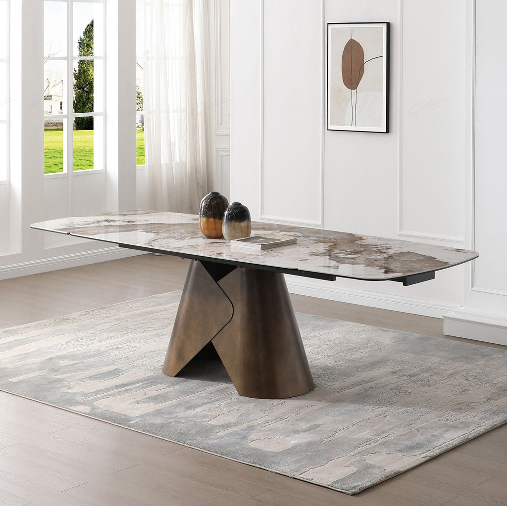 Oakwood Feretti Pandora Italian Ceramic Extending Dining Table
