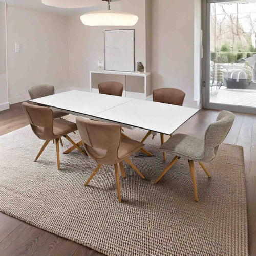 Oakwood Argo Ceramic Extending Table Set