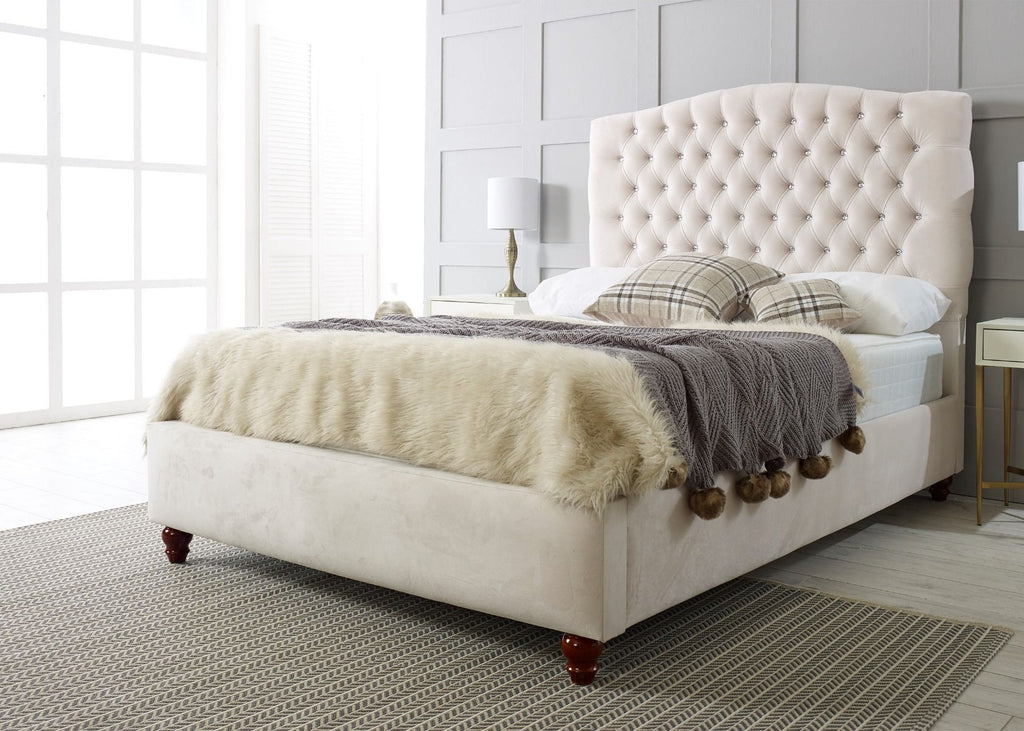 Oakwood Hanoi Chesterfield  Fabric Upholstered Bed Frame