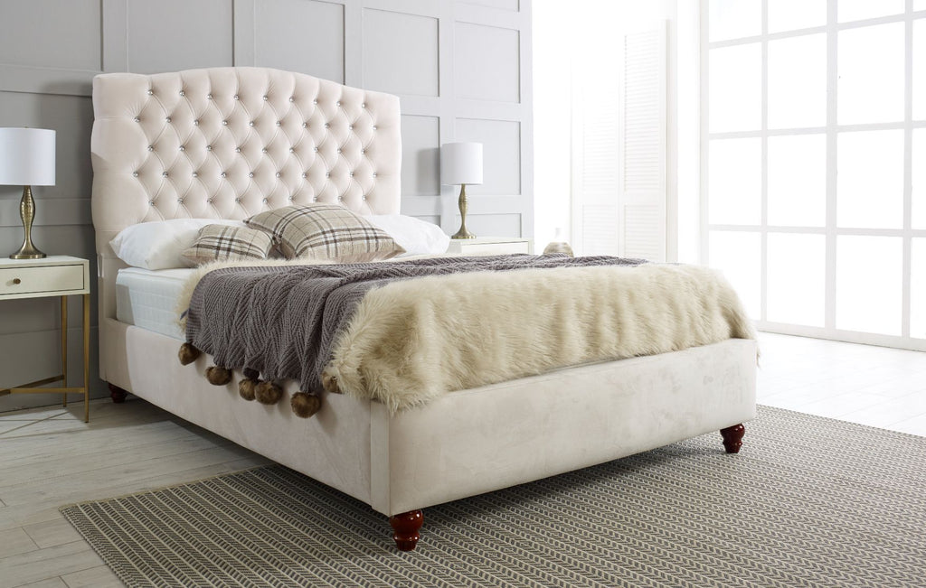 Oakwood Hanoi Chesterfield  Fabric Upholstered Bed Frame