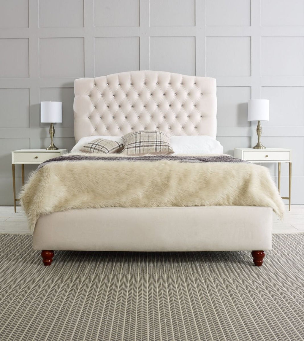 Oakwood Hanoi Chesterfield  Fabric Upholstered Bed Frame