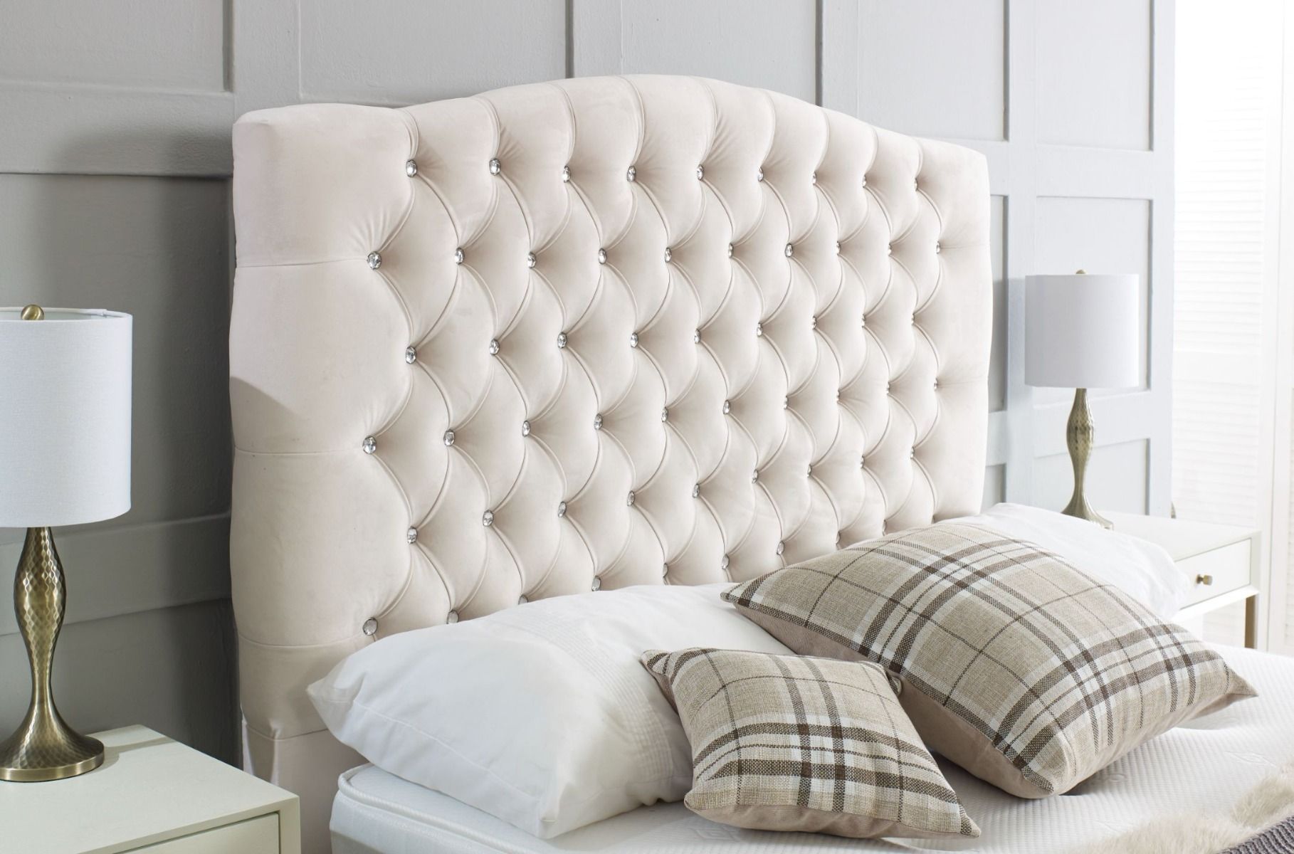 Oakwood Hanoi Chesterfield  Fabric Upholstered Bed Frame