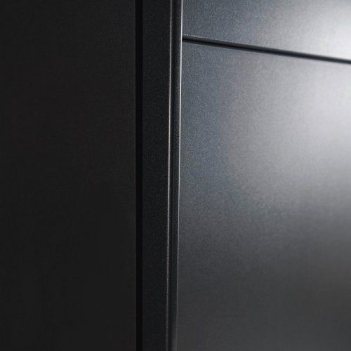 Oakwood Rauch Dresden 131CM Width Metallic Grey Sliding Door Wardrobe With Mirror
