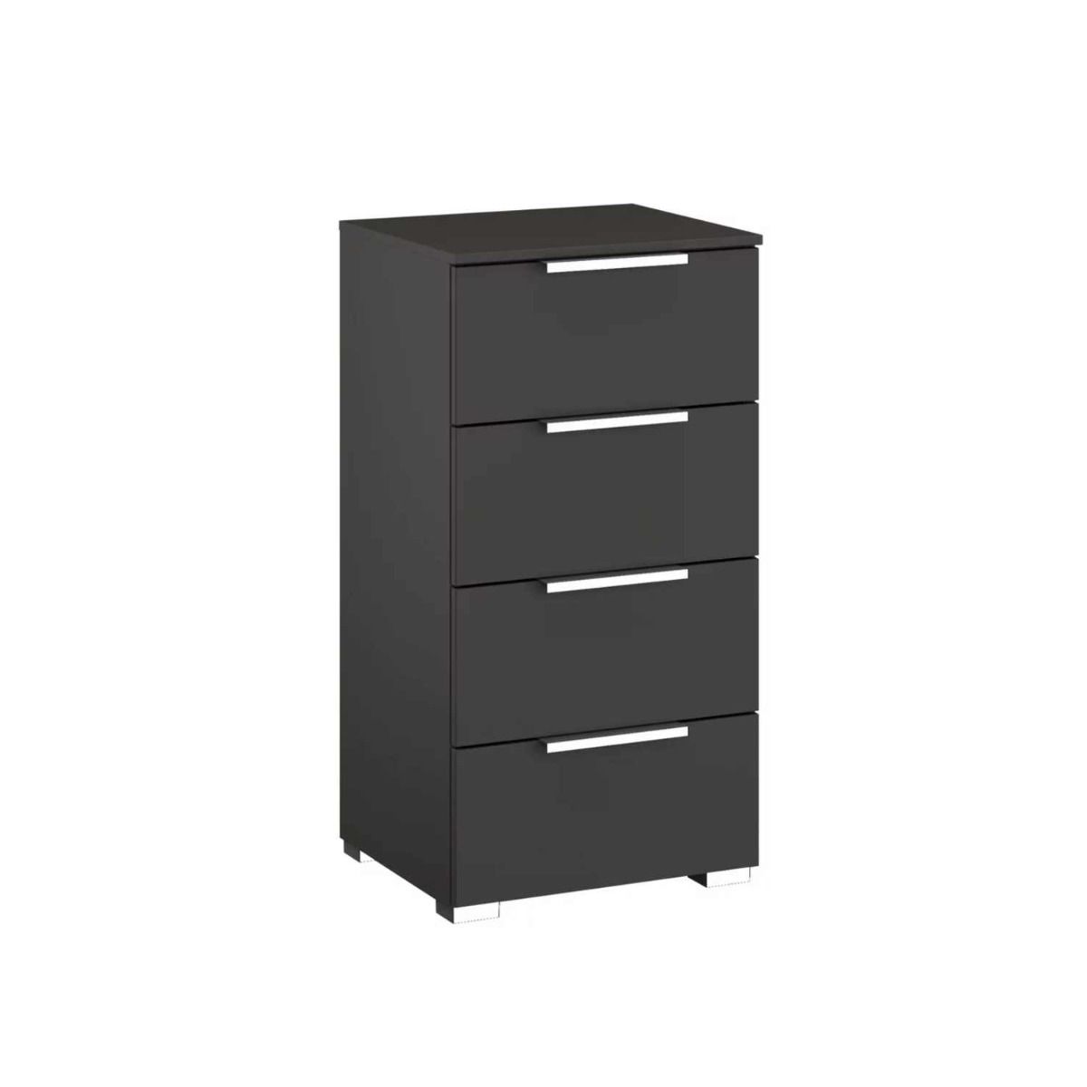 Oakwood Rauch Fontana Decor 4 Drawer Narrow Chest - Choice of White, Silk Grey or Graphite Colour