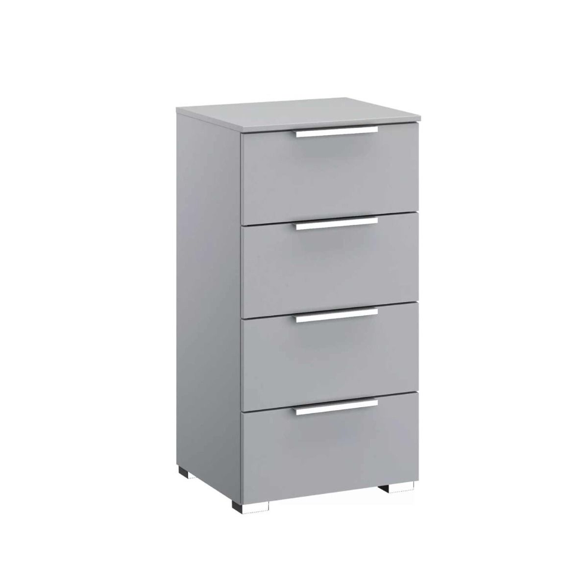 Oakwood Rauch Fontana Decor 4 Drawer Narrow Chest - Choice of White, Silk Grey or Graphite Colour