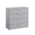 Oakwood Rauch Fontana Decor 4 Drawer Chest - Choice of White, Silk Grey or Graphite Colour