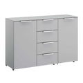 Oakwood Rauch Fontana 4 Drawer 2 Door Chest - Choice Of White, Silk Grey Or Graphite Colour