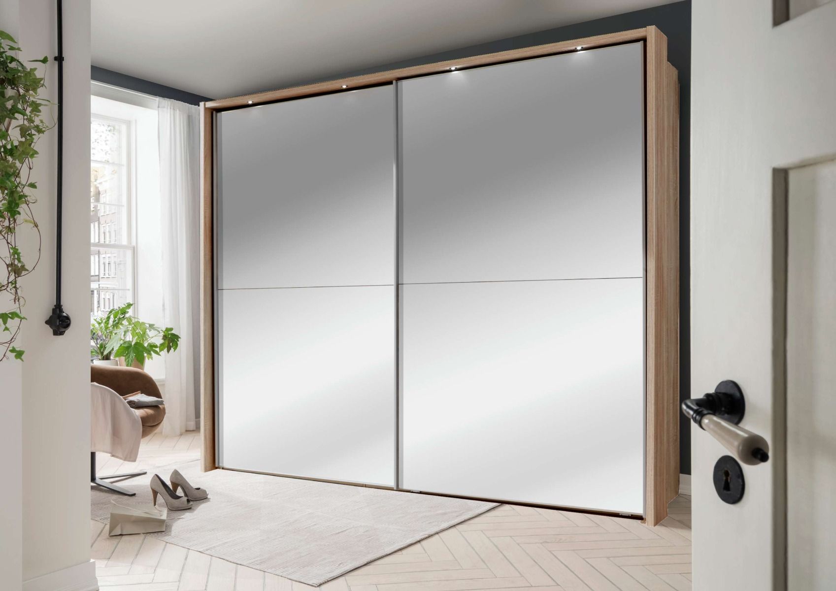 Oakwood Wiemann Berlin Full Mirror Sliding Door Wardrobe