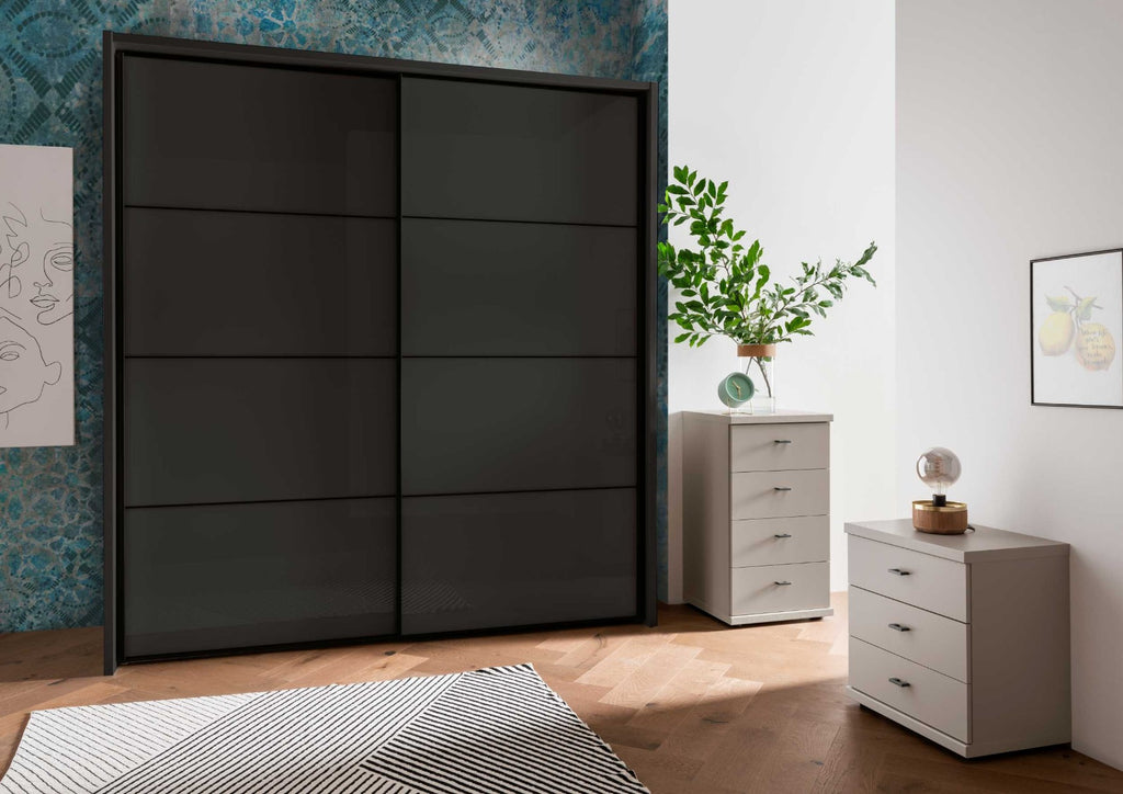Oakwood Wiemann Miami Plus White Glass Sliding Door Wardrobe