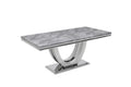 Oakwood Denver 1.8M Grey Marble Top Dining Table