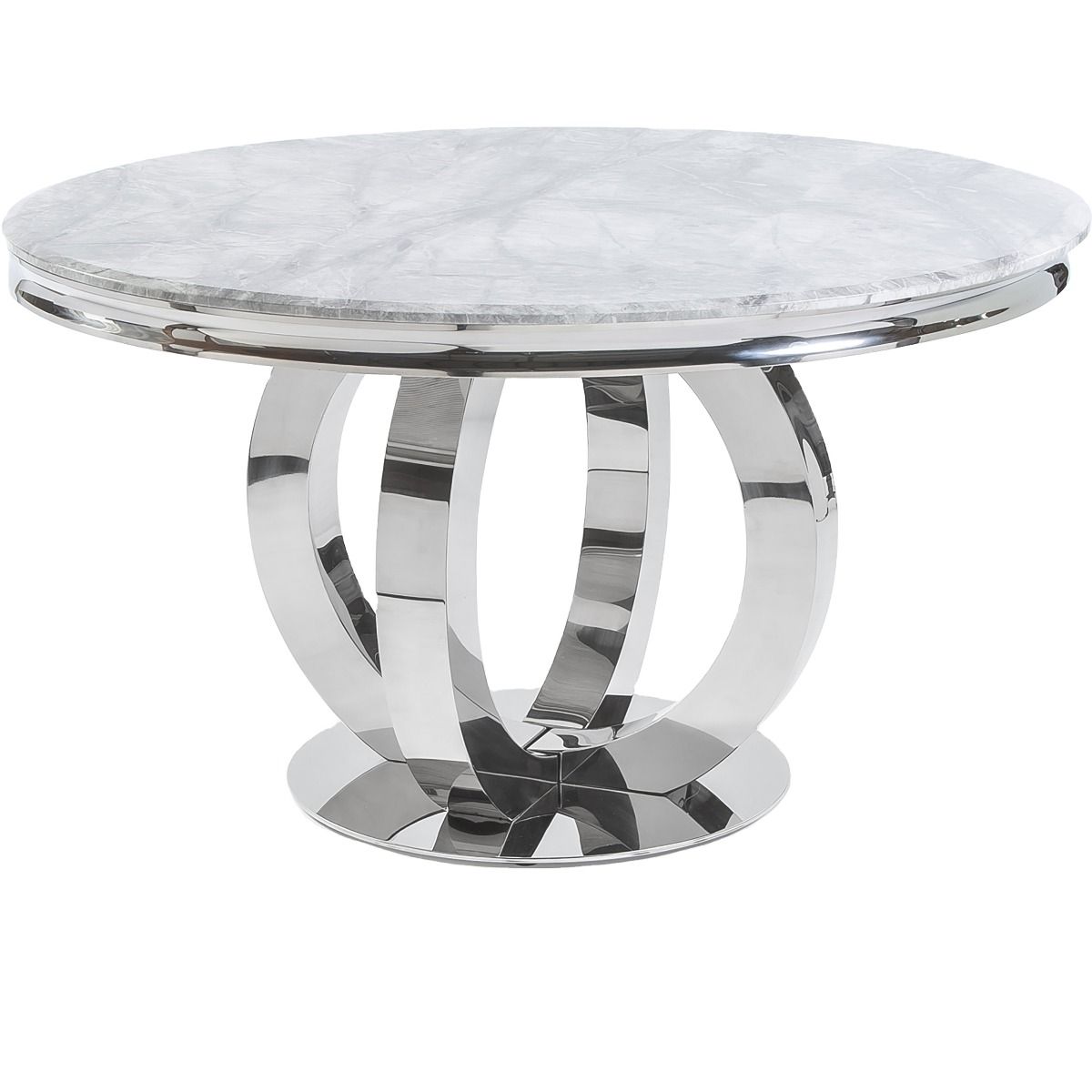 Oakwood Oracle 130cm Round Grey Marble Dining Table