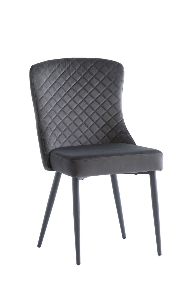 Oakwood Harley Velvet Dining Chair - Graphite
