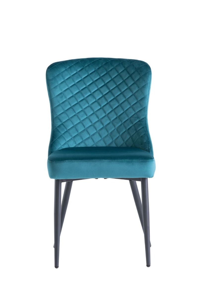 Oakwood Harley Velvet Dining Chair - Peacock