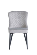 Oakwood Harley Velvet Dining Chair - Silver