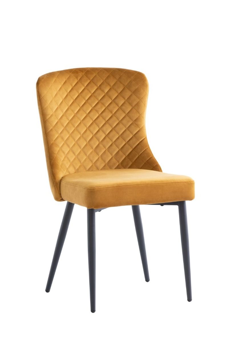 Oakwood Harley Velvet Dining Chair - Antique Gold