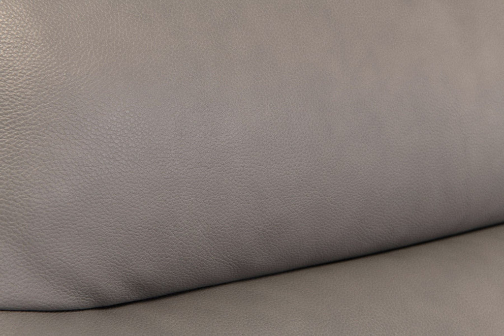 Oakwood Ancona Grey Leather Electric Recliner Sofa