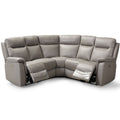 Oakwood Ancona 2 Corner 2  Grey Leather Power Recliner Sofa