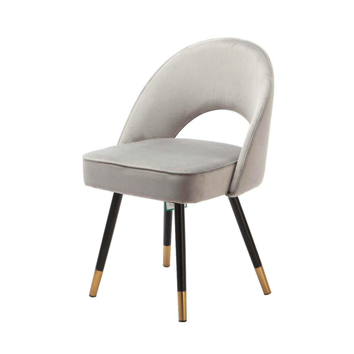 Oakwood Clover Velvet Grey Dining Chairs