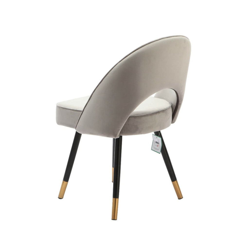 Oakwood Clover Velvet Grey Dining Chairs