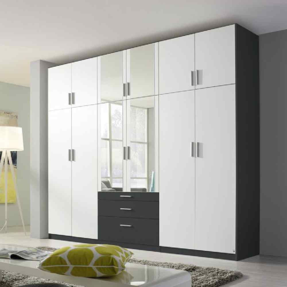 Oakwood Rauch Hildesheim Extra Metallic Grey & Alpine White Combi Wardrobe