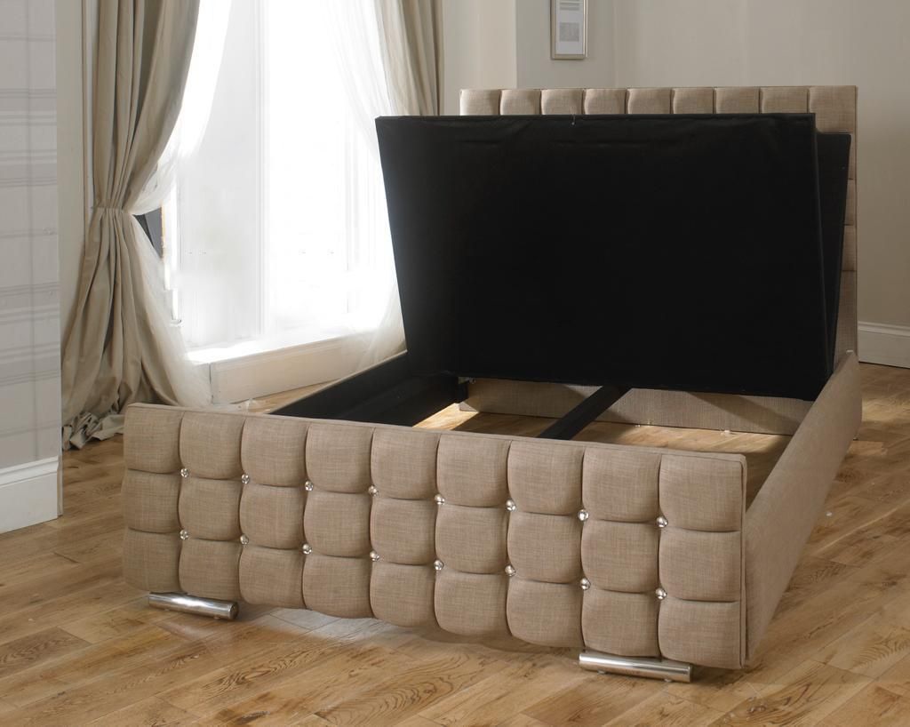 Oakwood Bergamo Upholstered Bed Frame With Mattress