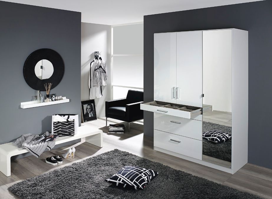 Oakwood Homburg Alpine White 3 Door Combi Wardrobe