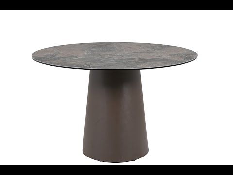 Oakwood Adam Ceramic Espresso Dining Table - 120CM