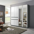 Oakwood RAUCH TUBINGEN White & Grey 4 Door Hinged wardrobe
