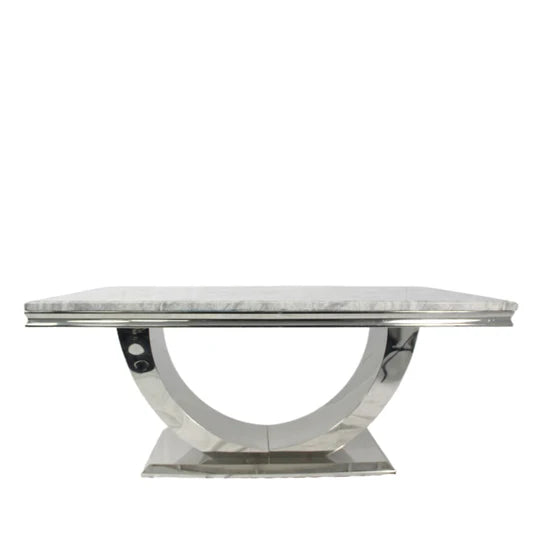 Oakwood Denver 1.8M Grey Marble Top Dining Table