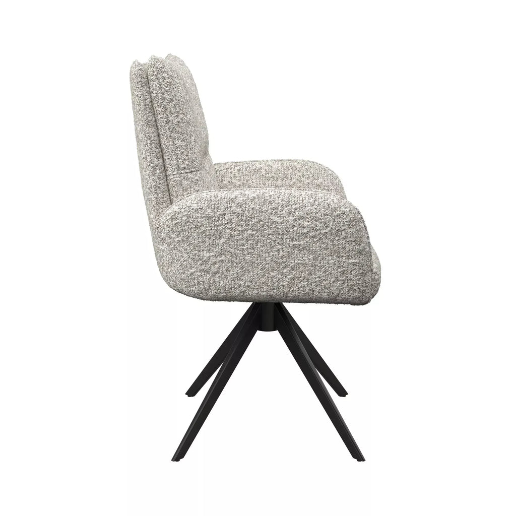 Oakwood Rimini Fabric Swivel Arm Chair