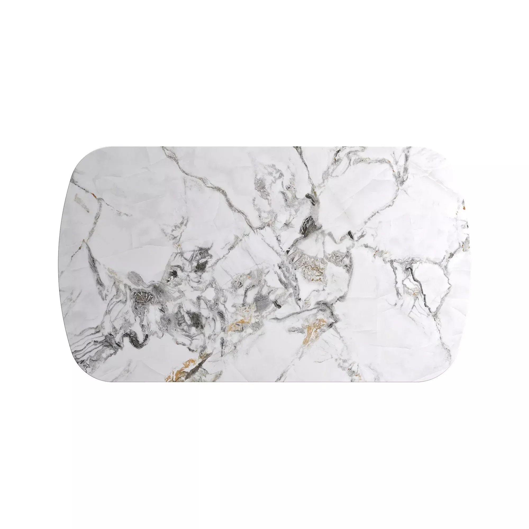 Oakwood Lazzaro 140cm White Marble Ceramic Dining Table