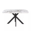 Oakwood Lazzaro 140cm White Marble Ceramic Dining Table