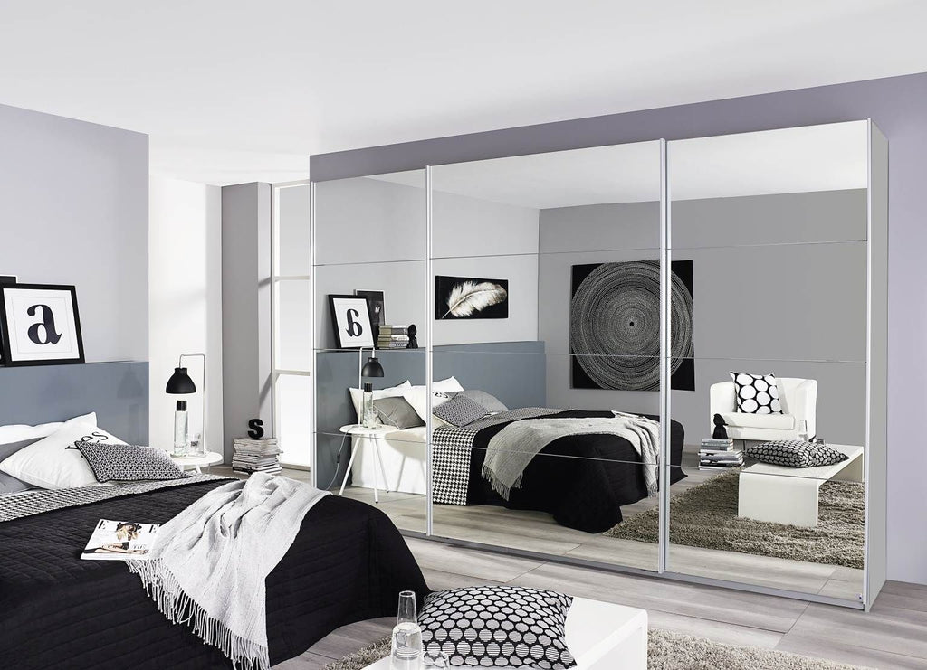 Oakwood Rauch Quadra Full Mirrored 3 Sliding Door Wardrobe